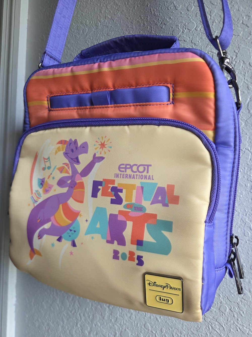 Disney EPCOT Festival of the Arts 2025 Figment Lug Crossbody Bag